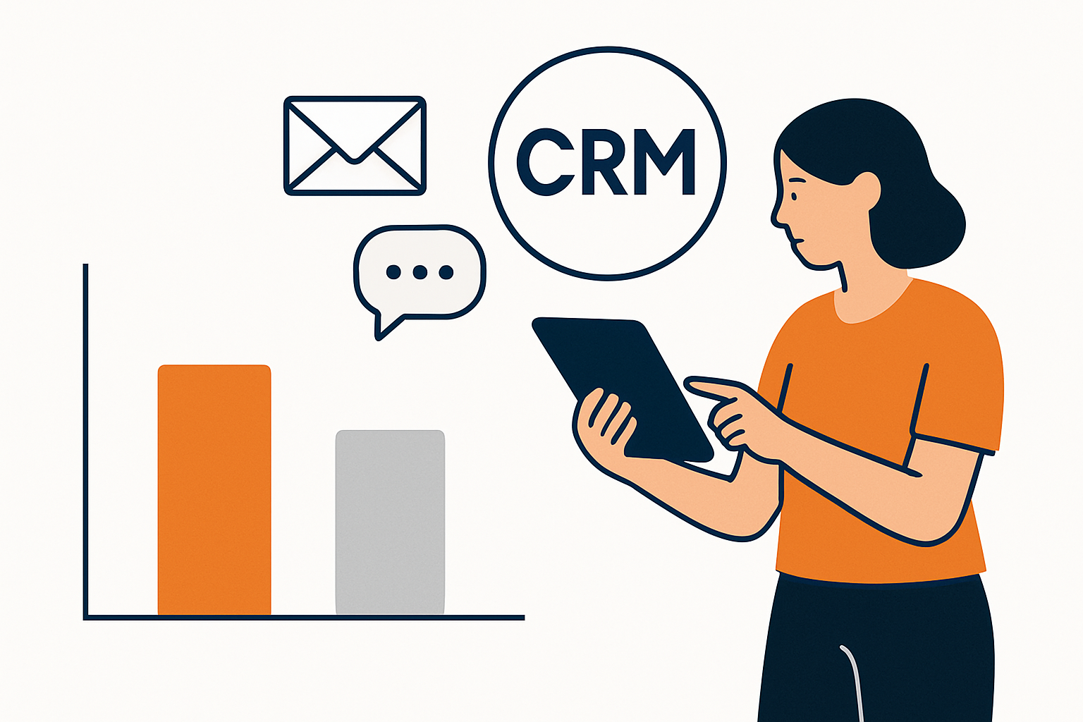 CRM 마케팅의 중요성을 나타내는 인포그래픽