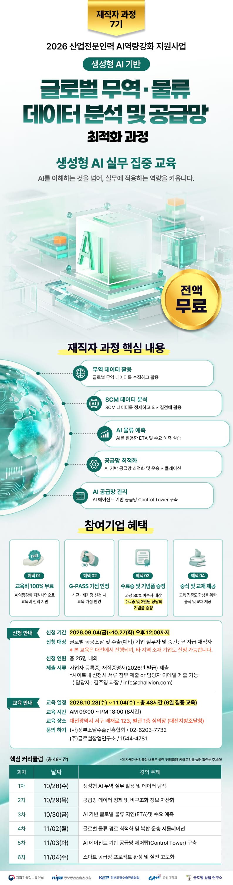 [재직자과정_7기]생성형 AI 기반 글로벌 무역·물류 데이터 분석 및 공급망 최적화 과정 (대전)_포스터.png 포스터